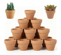 JRYGAC 20 Pcs Pots de Fleurs en Terre Cuite 3×3CM, Petite Terre Cuite Pots