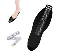 JRYGAC Pedimetre Enfants et Adultes, Pointure Chaussure Mesurer Pied Dispositif de Mesure avec Mètre Ruban Double Face 1.5m, Jauge de Pied avec Barème, pour Déterminer la Pointure 18 à 47, Noir