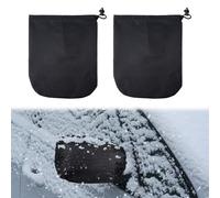 JRYXDS 1 Paire Housse De Rétroviseur Latéral De Voiture en Oxford, antigel et antisol avec cordon, pour la plupart des voitures, noir, 33 x 27 cm