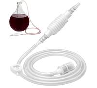 JRYXDS 1 Pièce Siphon de Brassage en Silicone Alimentaire avec Filtre Inox et Pince de Régulation, Idéal pour le Vin, la Bière et le Café, Blanc, Longueur 1.6 m