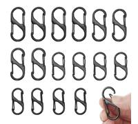 JRYXDS 16 Pièces Mousquetons En Forme De S,Mousqueton Métal S Forme 60/50Mm/40Mm/32Mm,Clips Avec Boucle En Métal À Double Ressort, Pour Activités De Plein Air, Camping, Pêche, Randonnée, Voyage