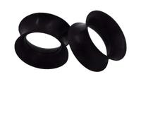 JRYXDS 2 Pièces Écarteur D Oreilles 12 Mm Plusieurs Tailles Tunnel Acier Bouchon Silicon Chair Forme Noir Étirement Des Oreillettes Ecarteur Jauges Expansion Oreille Tunnel