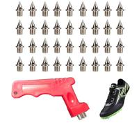 JRYXDS Pointes 6Mm Avec Clé À Pointes,36 Pointes En Acier Robuste, Pointes De Rechange Pyramidales,Pointes De Rechange Athlétiques Pour Chaussures De Track, Saut En Longueur, Course À Pied,Randonnée