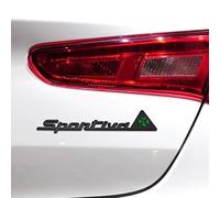 JRZCXGZX Autocollant 3D en métal pour décoration de carrosserie pour Alfa Romeo Giulietta Giulia GT Mito Brera F1 Stelvio Tonale Giulia F1,Black Style