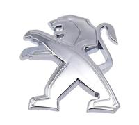 JRZCXGZX Autocollant de Badge de Coffre Arrière de Voiture en Métal Emblème Lion pour Peugeot 301 2008 307 107 207 5008 3008 308 208 206 407 508 106 108 Rifter,Silver Style