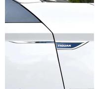 JRZCXGZX Autocollant Emblème de Voiture pour TIGUAN MK2 Autocollant D'insigne en Métal Logo Emblem Badge Stickers Style Personnalisés Créatifs,Silver Blue