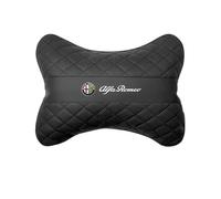 JRZCXGZX Coussin Lombaire pour Appui-tête de Voiture Coussin de Nuque Accessoires pour Alfa Romeo Giulia Stelvio Giulietta 156 159 147 Mito Tonale Brera D, Lumbar Support-Black Style
