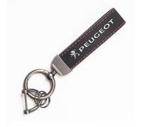 JRZCXGZX Porte-clés en Daim pour Voiture de Sport emblème de Voiture personnalisé Cadeau pour Peugeot 206 208 207 3008 308 2008 107 508 607 106 406 407 307,Black Style-A