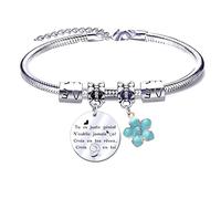 JRZDFXS Bracelet Femme Je T'aime Ma Fille - Cadeau D'anniversaire pour Garçon, Fille, Enfant - Idée Cadeau Ado - Pendentif (4)