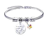 JRZDFXS Bracelet Femme Je T'aime Ma Fille - Cadeau D'anniversaire pour Garçon, Fille, Enfant - Idée Cadeau Ado - Pendentif (3)