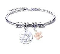 JRZDFXS Cadeau Fille Bracelets Femme Cadeau D'anniversaire Garçon Fille Enfant Je T'aime Ma Fille Cadeau Fille à Ma Fille Bracelet Femme Idee Cadeau Ado Fille Pendentif Bracelets (2)