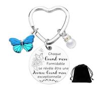 JRZDFXS Cadeau Future Arrière-grand-mère Porte clef Chaque Grand-mère Formidable Se Révèle Être Une Arrière-grand-mère Exceptionnelle Surprise Annonce Grossesse Garçon/Fille Naissance Bébé (2)