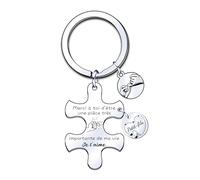 JRZDFXS Cadeau Mamie Petit fils Porte Clef Ado Garçon Idee Cadeau Naissance Garçon Cadeau Noël petit-fils homme anniversaire 18 ans (petit fils)