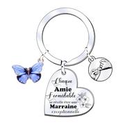 JRZDFXS Cadeau Marraine Porte clef Cadeau Marraine demande Cadeau Marraine personnalisé Cadeau Marraine anniversaire Cadeau Marraine Noel Cadeau Veux tu etre ma marraine (4)