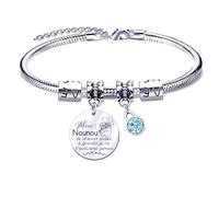 JRZDFXS Cadeau Nounou fin de contrat Bracelet Original Bracelet Nounou Noel Cadeau Nounou Fin De Contrat Merci Nounou