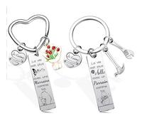 JRZDFXS Cadeau Parrain Marraine bapteme Parrain Marraine Porte nnonce Parrain Marraine Cadeaux, Porte Clef Porte-clés comme Cadeau Baptême pour Parrain Marraine Demande (2)