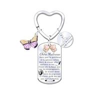 JRZDFXS Cadeau Professeur Porte Clef Cadeau Maitresse D Ecole Fin D Annee Cadeau Atsem Cadeau Directrice D'école Fin D'année Cadeau Assistante Maternelle Cadeau Maître D'école Fin D'année Idée (3)