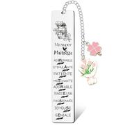 JRZDFXS Marque page Maîtresse et professeur original cadeau maitresse enseignants institutrice cadeau fin d'année scolaire enseignante cadeaux professeure école marque page agenda notes cles