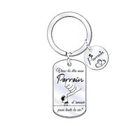 JRZDFXS Porte Clé Parrain Cadeau Veux tu être mon Parrain Cadeau annonce grossesse Parrain Demande porte cle veux tu etre mon parrain Porte Clef (2)