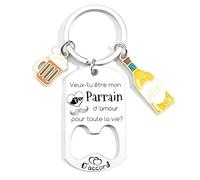 JRZDFXS Porte Clé Parrain Cadeau Veux tu être mon Parrain Cadeau annonce grossesse Parrain Demande porte cle veux tu etre mon parrain Porte Clef (1)