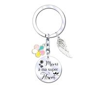 JRZDFXS Porte Clef - Cadeau pour Professeur, Maitresse D'Ecole, ATSEM, Directrice, Assistante Maternelle et Maître D'école - Fin D'année Idée