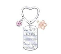 JRZDFXS Porte Clés Cadeau D'anniversaire Femme Homme Pour Fils Fille Enfant Je T'aime Mon Fils Ma Fille - Cadeau de Noël