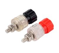 JS-910A Bornier Bornier Borne Connecteur de Jonction Alimentation Batterie Type Vis 4 mm Courant 100 A Tension 220V-380V Fer et Plastique Rouge + Noir Paire