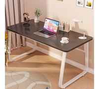 JS Ellie Bureau d'étudiant Simple, Peut accueillir Un Ordinateur de Bureau, Peut être utilisé pour Le Travail et Les études, Cadre en Acier élargi et épaissi, Charge Stable Black 100 * 60cm