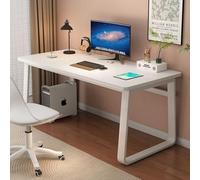 JS Ellie Bureau Simple et Moderne, Cadre en Acier épaissi pour Une Charge Stable, Beau Plateau de Table en Grain de Bois, Peut être utilisé pour Placer des Ordinateurs pour l'étude au Bureau