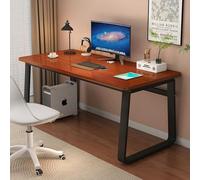 JS Ellie Bureau Simple et Moderne, Cadre en Acier épaissi pour Une Charge Stable, Beau Plateau de Table en Grain de Bois, Peut être utilisé pour Placer des Ordinateurs pour l'étude au Bureau