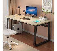 JS Ellie Bureau Simple et Moderne, Cadre en Acier épaissi pour Une Charge Stable, Beau Plateau de Table en Grain de Bois, Peut être utilisé pour Placer des Ordinateurs pour l'étude au Bureau