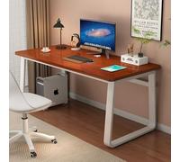 JS Ellie Bureau Simple et Moderne, Cadre en Acier épaissi pour Une Charge Stable, Beau Plateau de Table en Grain de Bois, Peut être utilisé pour Placer des Ordinateurs pour l'étude au Bureau