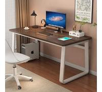 JS Ellie Bureau Simple et Moderne, Cadre en Acier épaissi pour Une Charge Stable, Beau Plateau de Table en Grain de Bois, Peut être utilisé pour Placer des Ordinateurs pour l'étude au Bureau