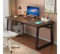 JS Ellie Bureau Simple et Moderne, Cadre en Acier épaissi pour Une Charge Stable, Beau Plateau de Table en Grain de Bois, Peut être utilisé pour Placer des Ordinateurs pour l'étude au Bureau