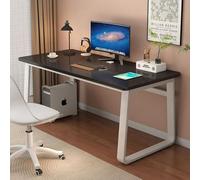 JS Ellie Bureau Simple et Moderne, Cadre en Acier épaissi pour Une Charge Stable, Beau Plateau de Table en Grain de Bois, Peut être utilisé pour Placer des Ordinateurs pour l'étude au Bureau