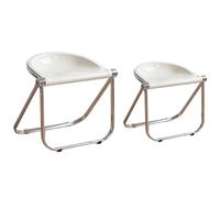 JS Ellie Ensemble de 2 tabourets pliants Simples et Portables, en matériau PC et Structure en métal, Peuvent Supporter jusqu'à 250 kg, adaptés aux vestiaires, cafés et salles de réunion 5