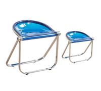 JS Ellie Ensemble de 2 tabourets pliants Simples et Portables, en matériau PC et Structure en métal, Peuvent Supporter jusqu'à 250 kg, adaptés aux vestiaires, cafés et salles de réunion 2