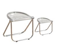 JS Ellie Ensemble de 2 tabourets pliants Simples et Portables, en matériau PC et Structure en métal, Peuvent Supporter jusqu'à 250 kg, adaptés aux vestiaires, cafés et salles de réunion 1