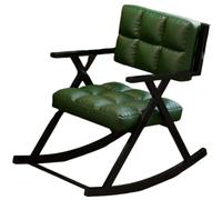 JS Ellie Fauteuil à Bascule de Style Vintage, Tissu Technique Facile d'entretien, Structure en Fer supportant jusqu'à 200 kg, idéal pour Le Salon, Le Bureau et la Chambre Green