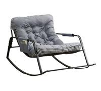 JS Ellie Fauteuil à Bascule spacieux avec Coussins Amovibles, supportant jusqu'à 200 kg, idéal pour Les Salons, Les balcons et Les Chambres Gray