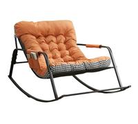 JS Ellie Fauteuil à Bascule spacieux avec Coussins Amovibles, supportant jusqu'à 200 kg, idéal pour Les Salons, Les balcons et Les Chambres Orange