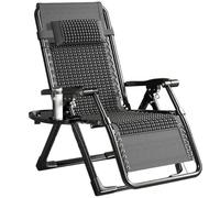 JS Ellie Fauteuil inclinable pour Adulte, avec Appui-tête et Billes de Massage, Frais et Respirant, idéal pour Le Salon, Le Bureau, Le Balcon et Le Bureau Black