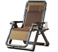 JS Ellie Fauteuil inclinable pour Adulte, avec Appui-tête et Billes de Massage, Frais et Respirant, idéal pour Le Salon, Le Bureau, Le Balcon et Le Bureau Brown