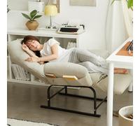 JS Ellie Fauteuil inclinable Une Place avec Coussin, canapé avec accoudoirs et Repose-Pieds réglable, idéal pour Le Salon, Le Bureau, la Chambre et Le séjour Gray
