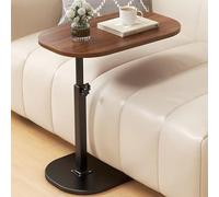 JS Ellie Une Petite Table Qui Peut être relevée et abaissée, et Qui Peut être placée dans la Chambre, Le Salon ou Le Bureau pour Lire, Boire du café ou Travailler Walnut