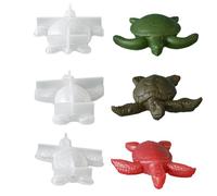 JS MOLD Lot de 3 mini moules en silicone en forme de tortue de mer, 3 designs différents, pour bougies, résine époxy, plâtre, décoration d'aquarium, bricolage, cadeau