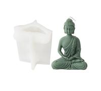 JS MOLD Moule en silicone 3D Bouddha Moule à savon DIY 3D Bouddha Figurines Bougies Moule pour plâtre, savon, cire de soja (02#)