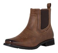 J's.o.l.e Chelsea Bottes de cowboy pour homme Bout carré Brodées Western Fashion Bottines marron, marron, 40 2/3 EU