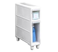 JS Space Meuble de Rangement Salle de Bain Étroit, Chariot de Rangement Vertical à 4 Tiroirs, 14/16 cm, Gain de Place pour Cuisine et Salle de Bain 14 cm - 2-Tier