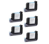 JS12 600DPI Premier A Level Imprimante portable à séchage rapide avec solvant écologique, hauteur d'impression 12. Cartouche d'encre colorée pour imprimante à jet d'encre de 7 mm(JS12--Black--5pcs)